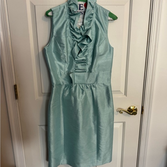 Alfred Sung sleeveless cocktail dress featuring a ruffled neckline 10 - Picture 2 of 5